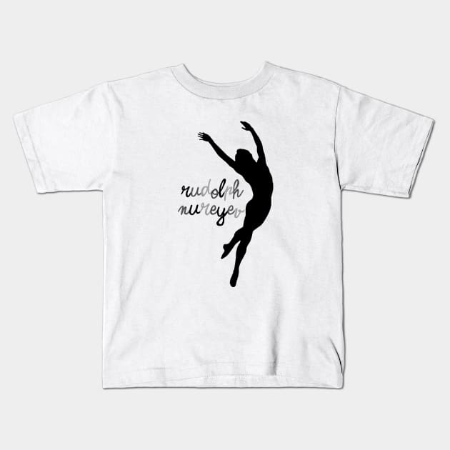 Rudolph Nureyev Kids T-Shirt by ninoladesign